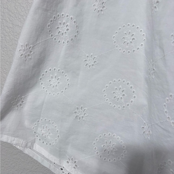 Cottage, Coquette White Cotton Eyelet Lace Top, Elastic SS, Square Neck. NWT XL - Picture 5 of 13